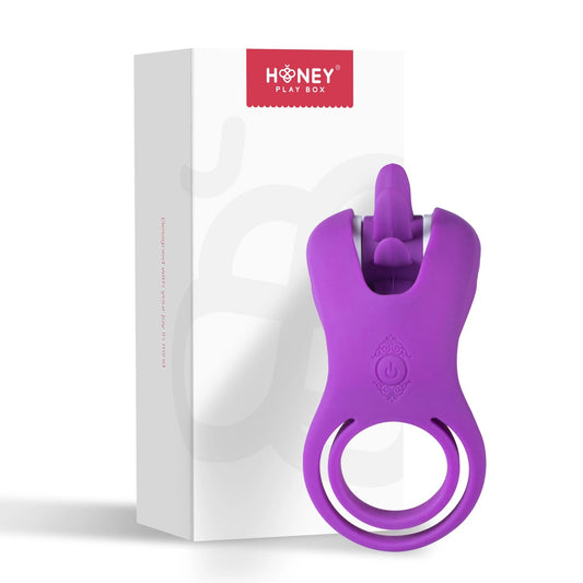 Roxy - Tongue Clit Licker and Cock Ring - Purple