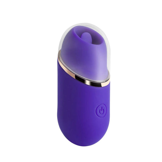 Abby - Mini Clit Licking Vibrator Tongue Sex Toy - Purple