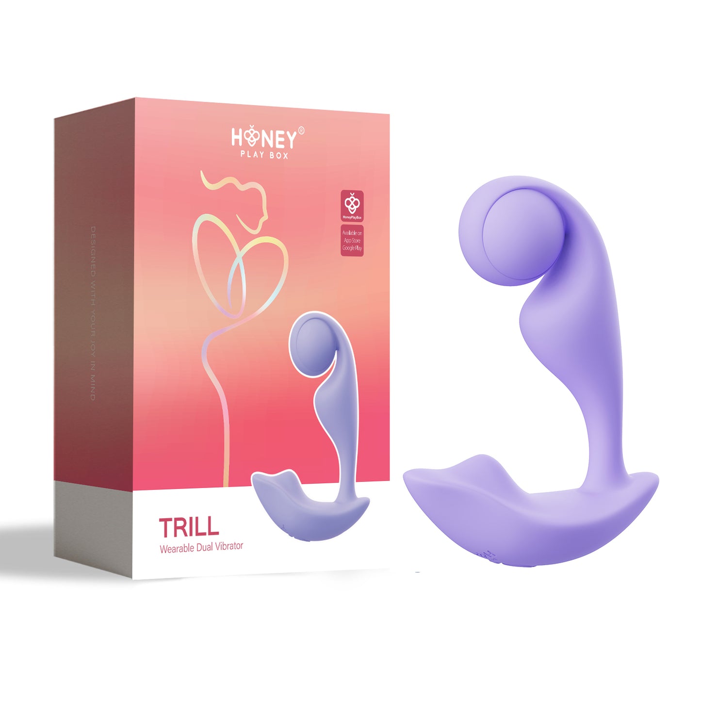 Trill Wearable Dual Vibrator - Lavender