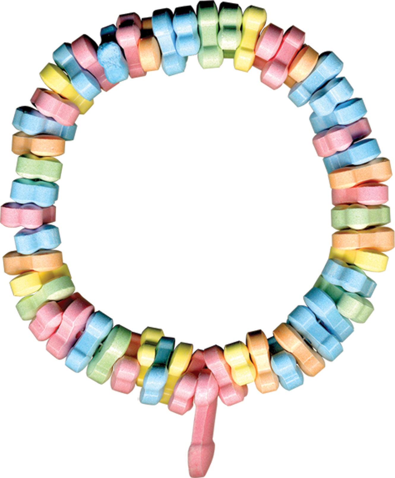 Rainbow Penis Candy Necklace