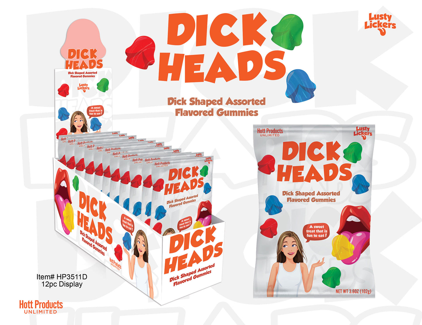 Dick Heads Gummies - Dick Shaped Gummies - Assorted Flavors