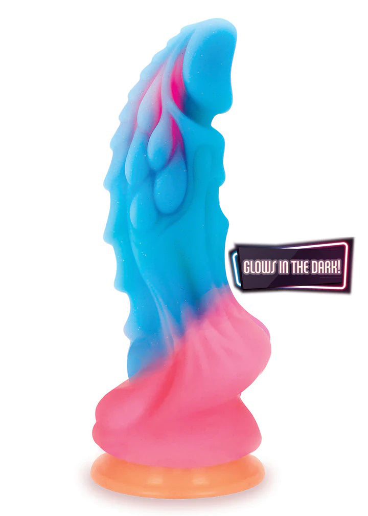 Alien Nation Dragon Silicone Glow in the Dark Creature Dildo - Multicolor