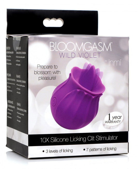 Inmi - Bloomgasm Wild Violet Licking Silicone Stimulator - Violet