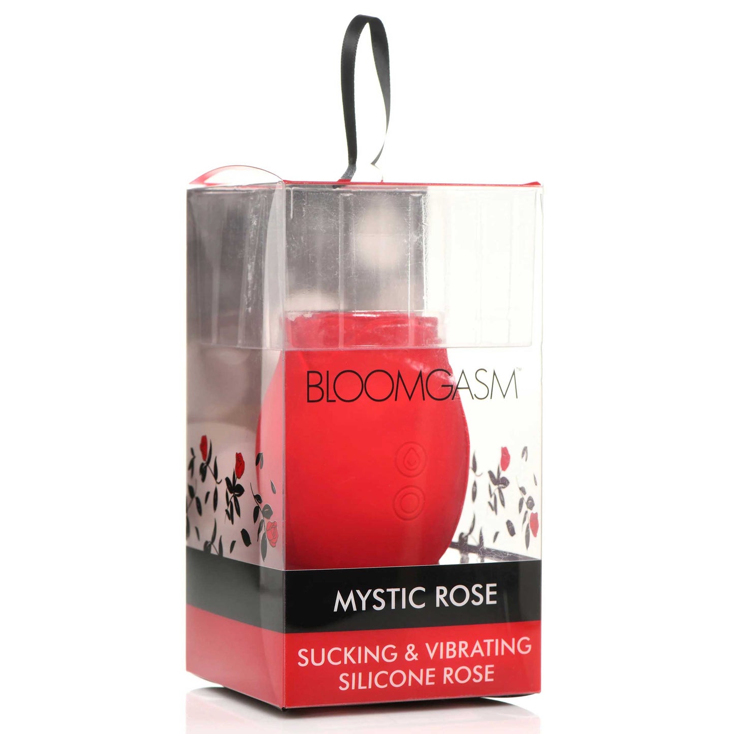 Mystic Rose Sucking and Vibrating Silicone Rose - Red