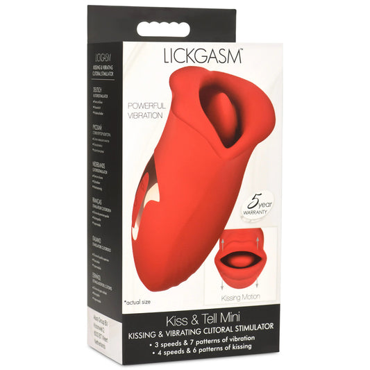 Lickgasm Kiss and Tell Mini Kissing and Vibrating Clitoral Stimulator - Red