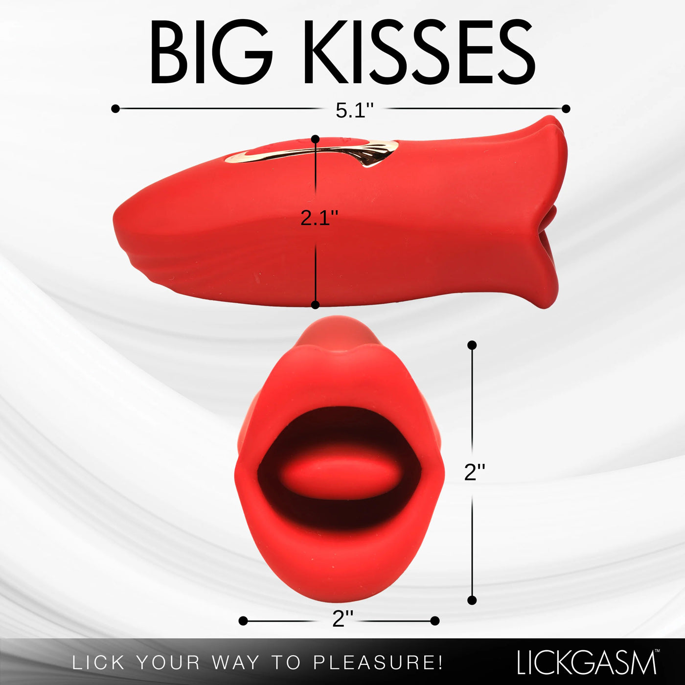 Lickgasm Kiss and Tell Mini Kissing and Vibrating Clitoral Stimulator - Red