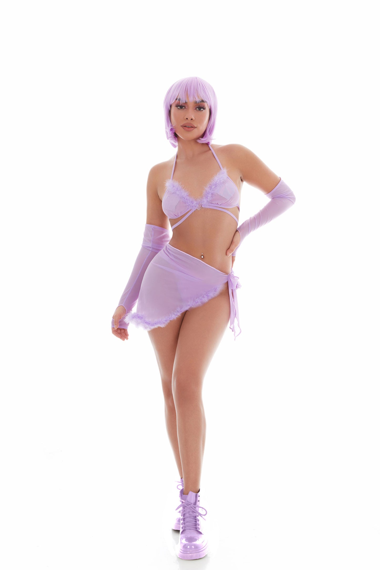 Feeling Fuzzy 5pc Set - Small/medium Lilac