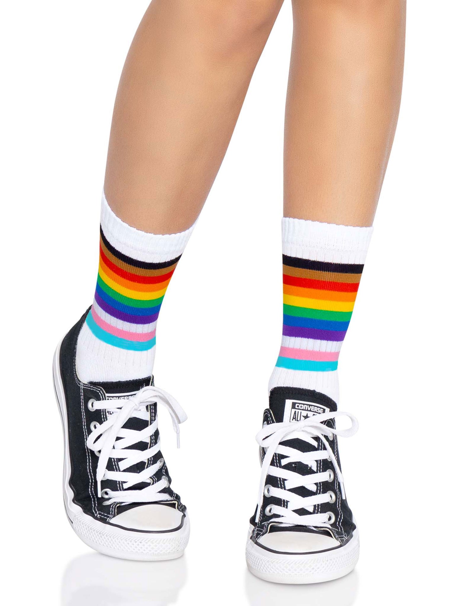 Pride Crew Socks - One Size - Rainbow