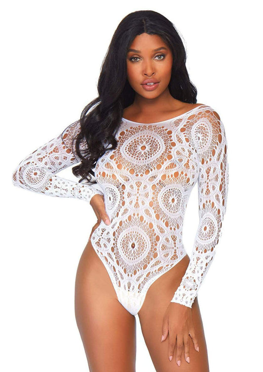 Thong Back Teddy - White - M/l