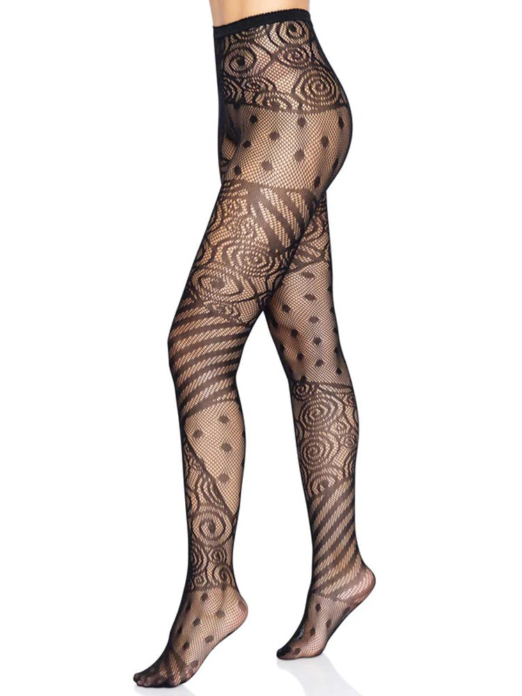 Doll Net Tights - One Size - Black