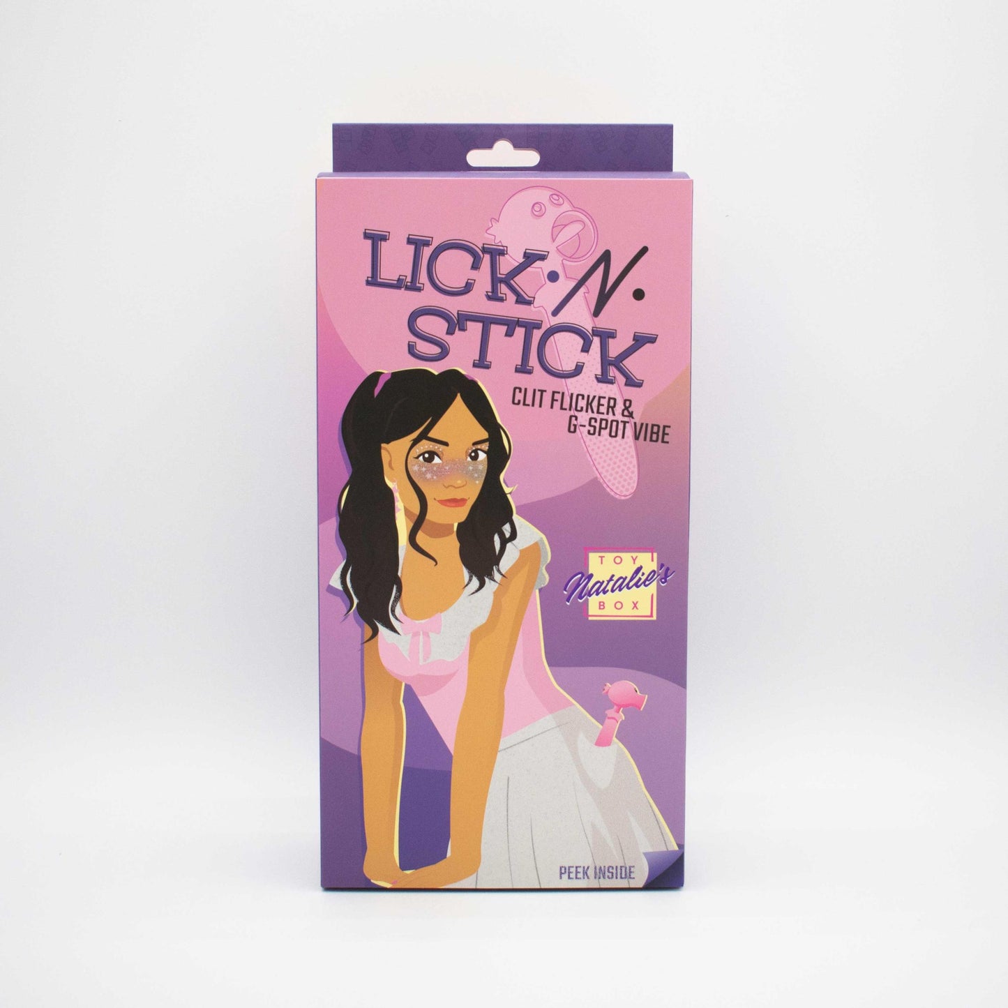 Lick n' Stick Clit Flicker and G-Spot Vibrator - Pink