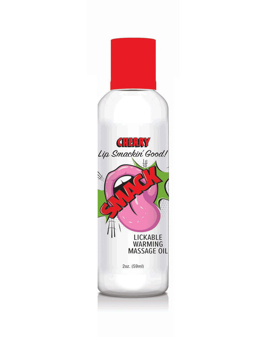 Smack Warming and Lickable Massage Oil - Cherry 2 Oz