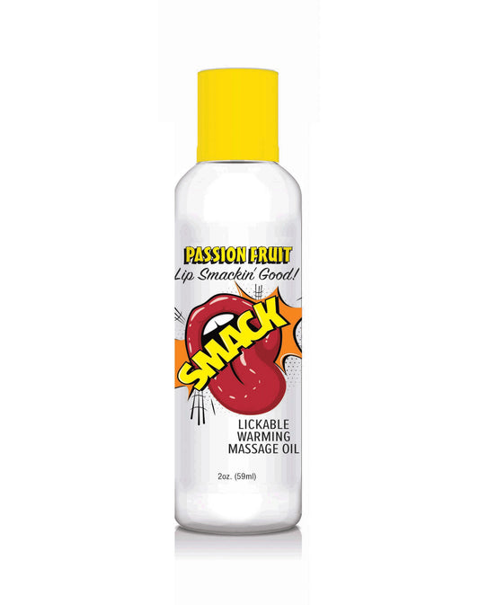 Smack Warming and Lickable Massage Oil - Passion Fruit 2 Oz