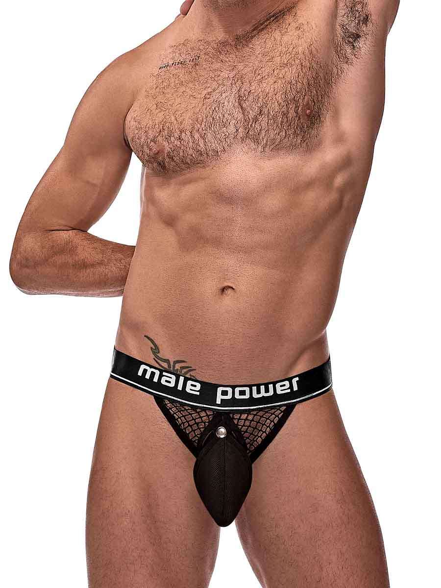 Cock Pit Net Cock Ring Jock - S/ M - Black