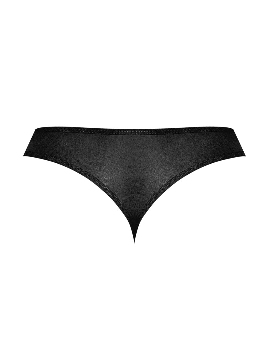 Sassy Lace - Open Ring Thong - Small/medium - Black