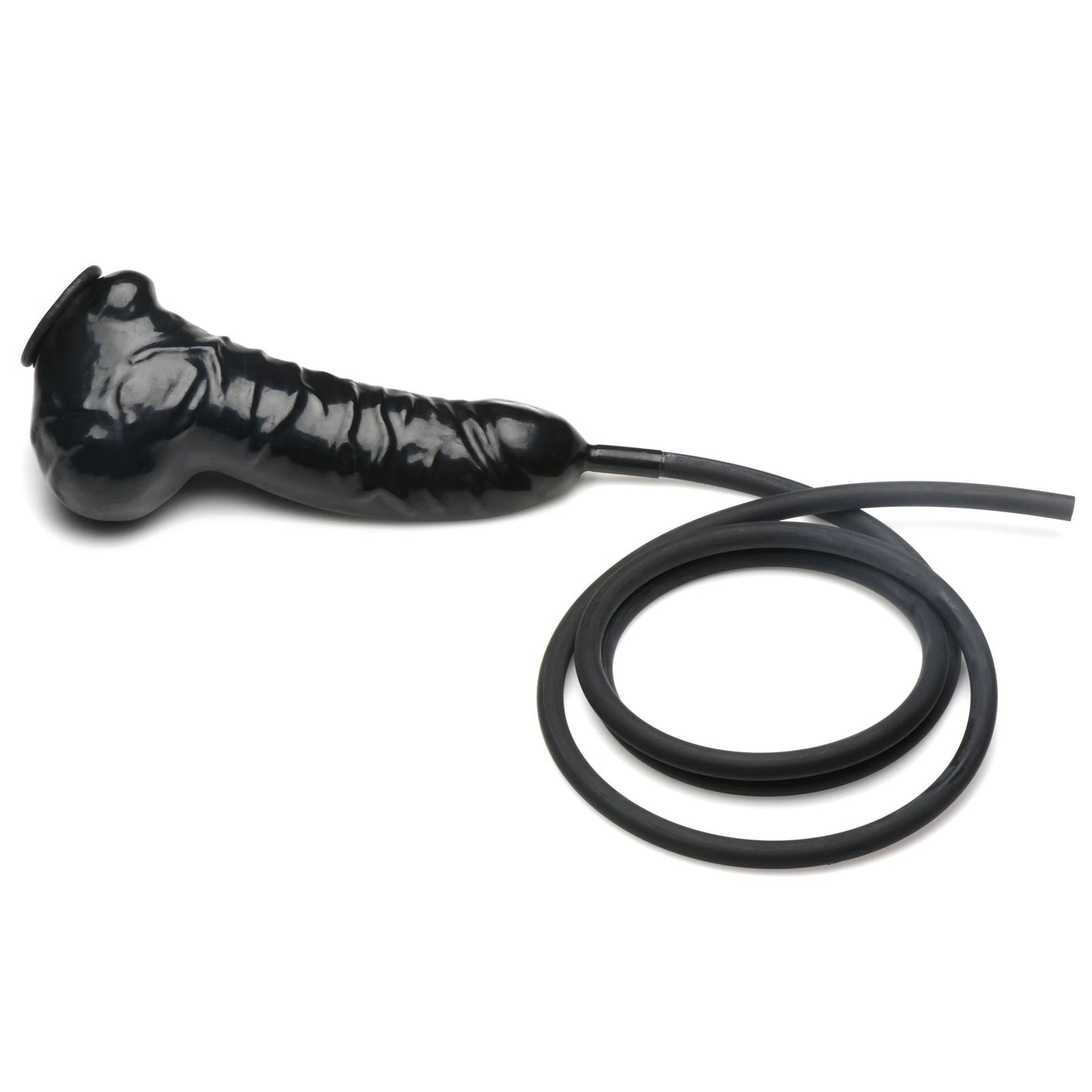 Guzzler Realistic Penis Sheath With Tube - Black