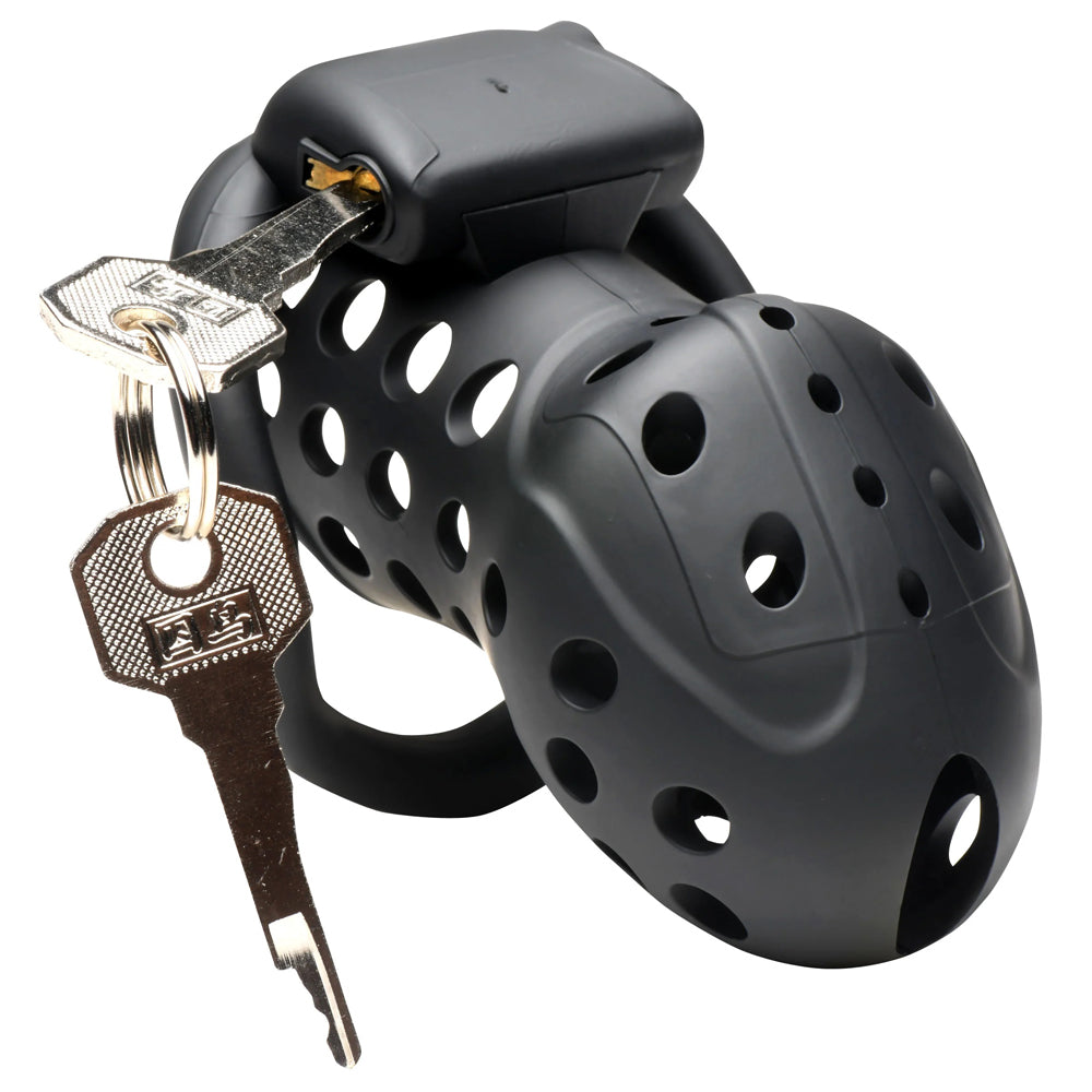 Lock Down Chastity Cage - Black