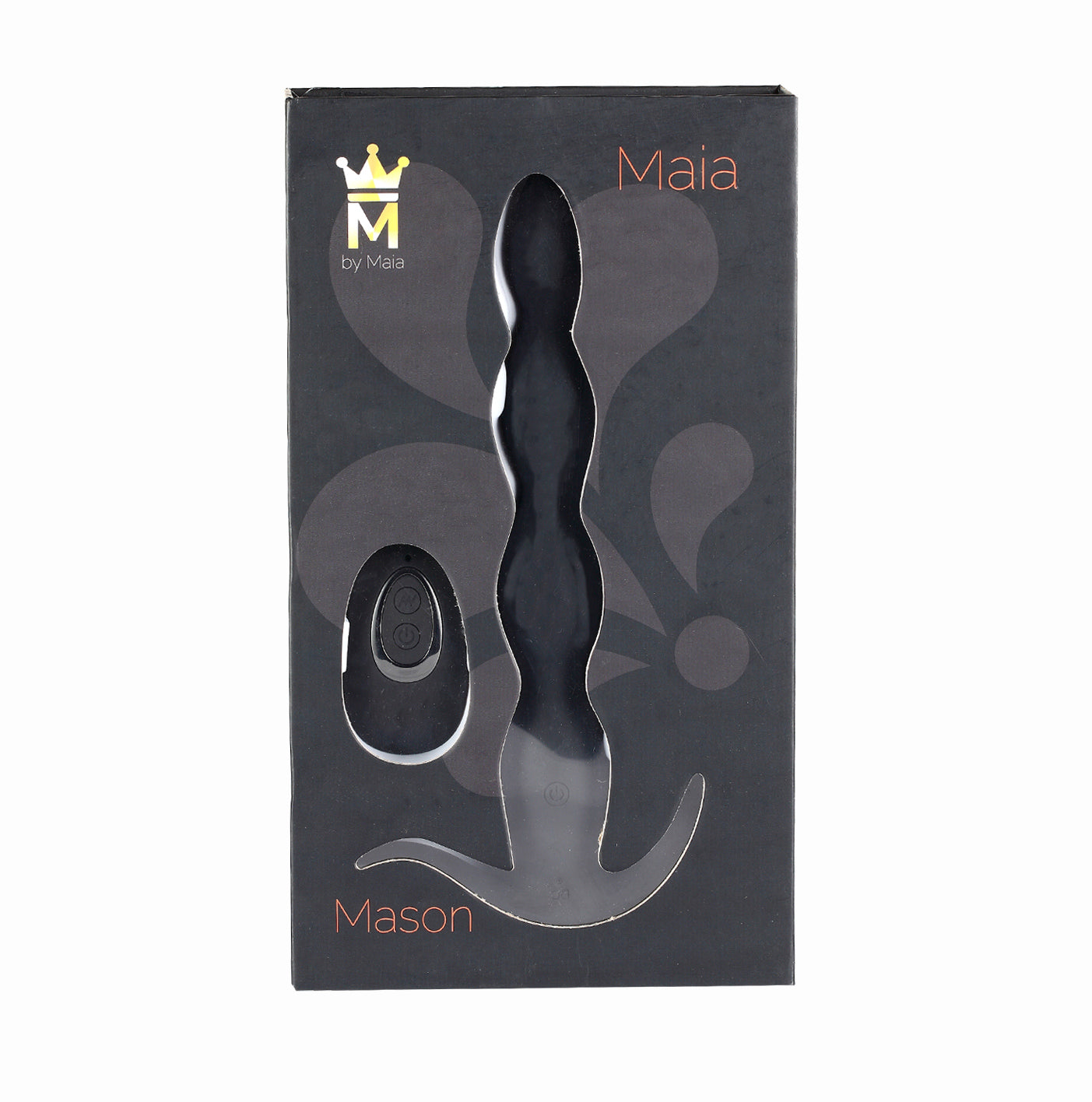 Mason Remote Control Silicone Butt Plug - Black