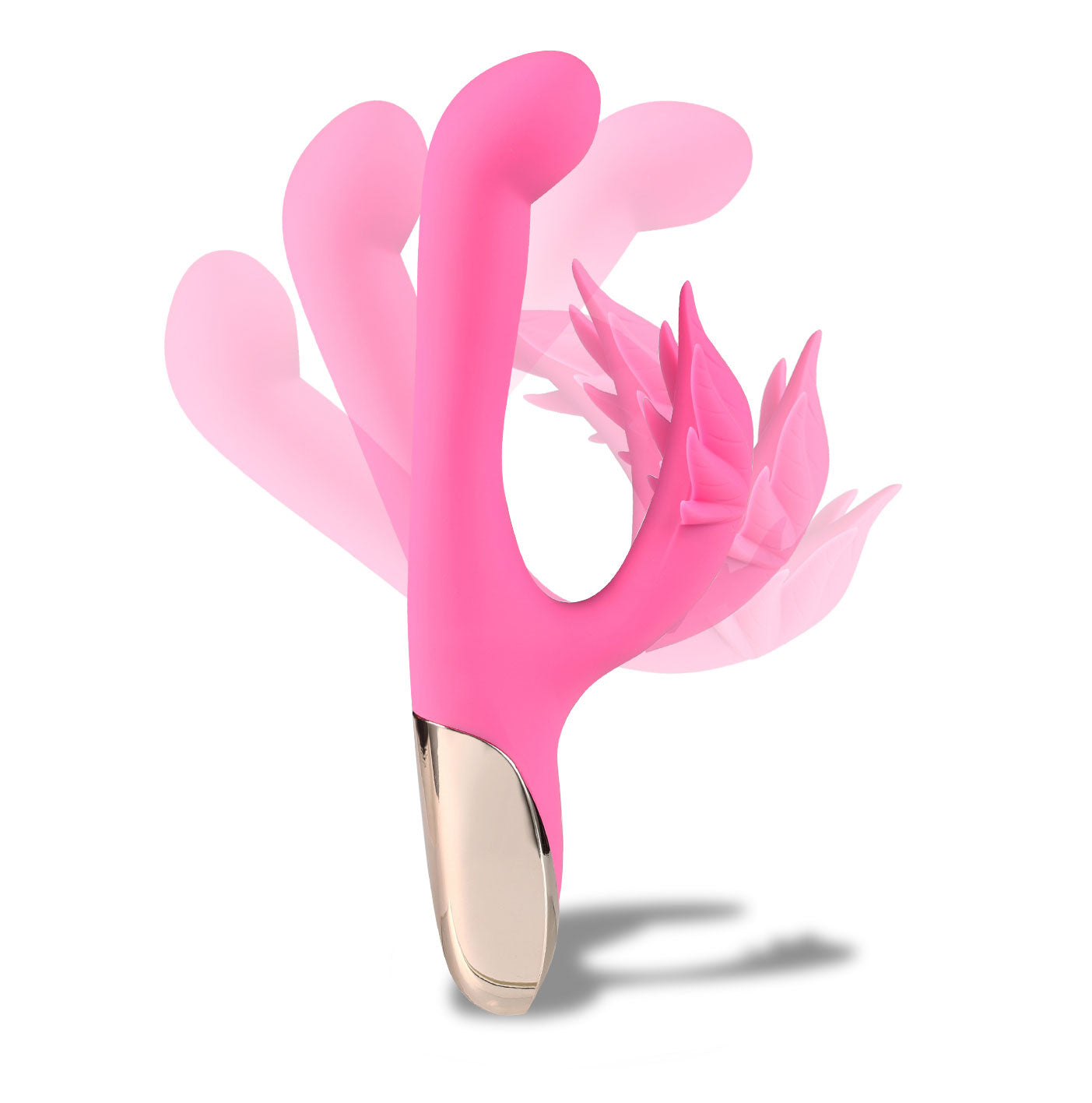 Maui 420 Series - Dual Motor G-Spot Pot Leaf - Rechargeable Vibrator - Pink