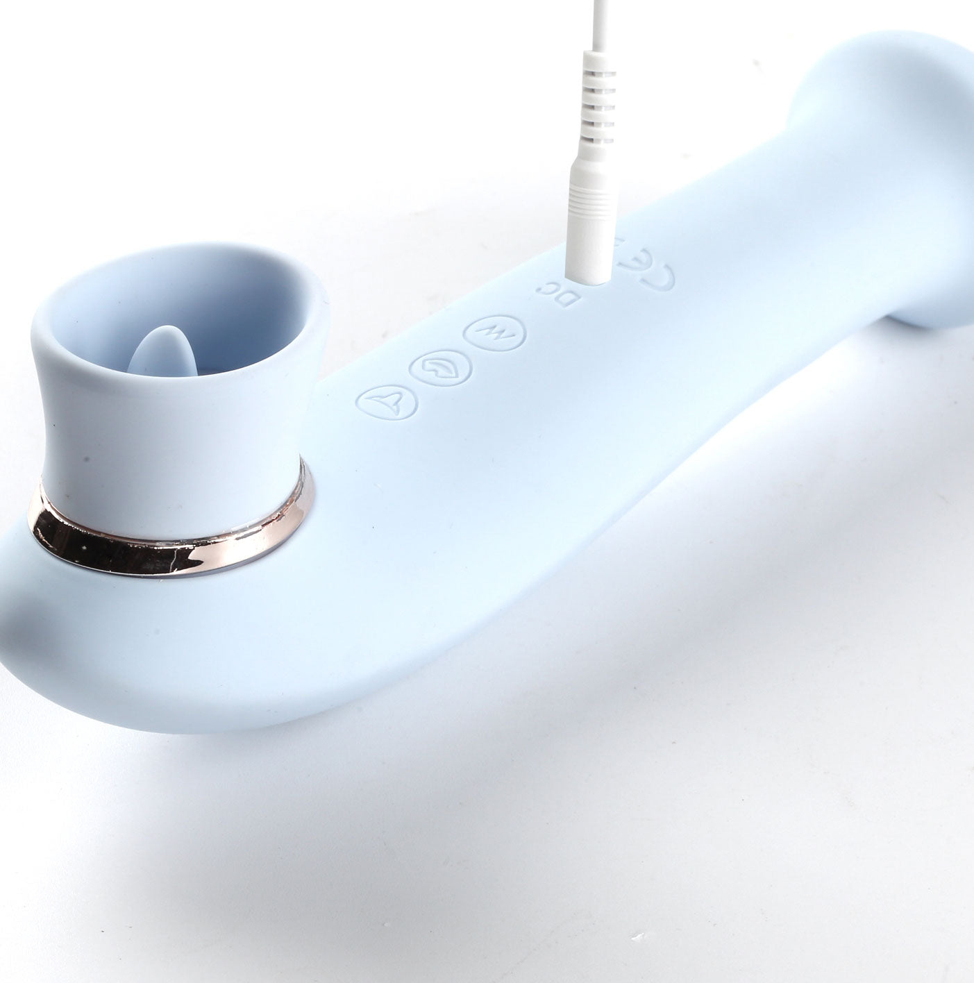 Destiny 15-Function Rechargeable Vibrating - Suction Wand - Blue