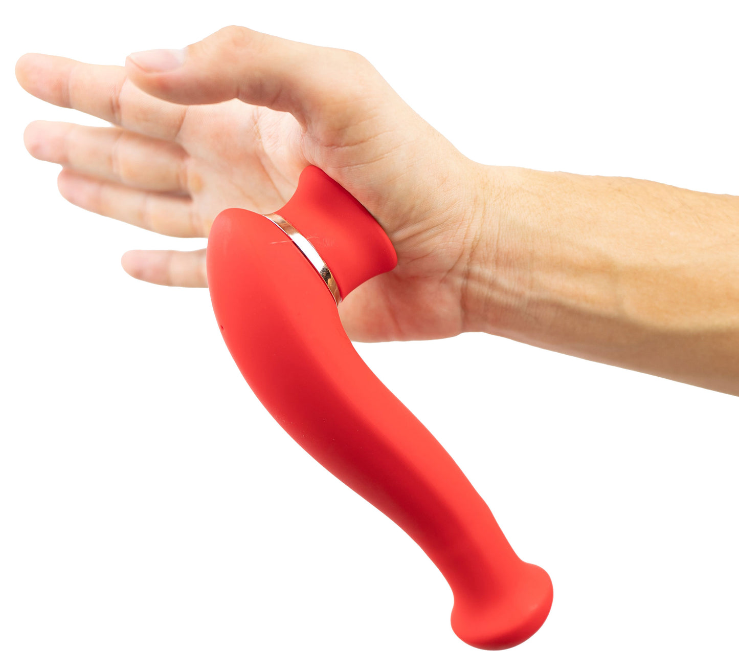 Destiny 15-Function Rechargeable Vibrating - Suction Wand - Cherry Red