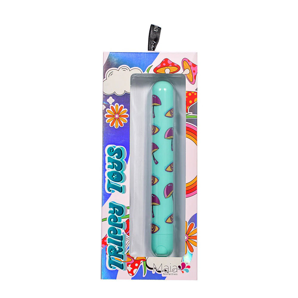 Lucy Mushroom Pattern Rechargeable X-Long Bullet - Blue