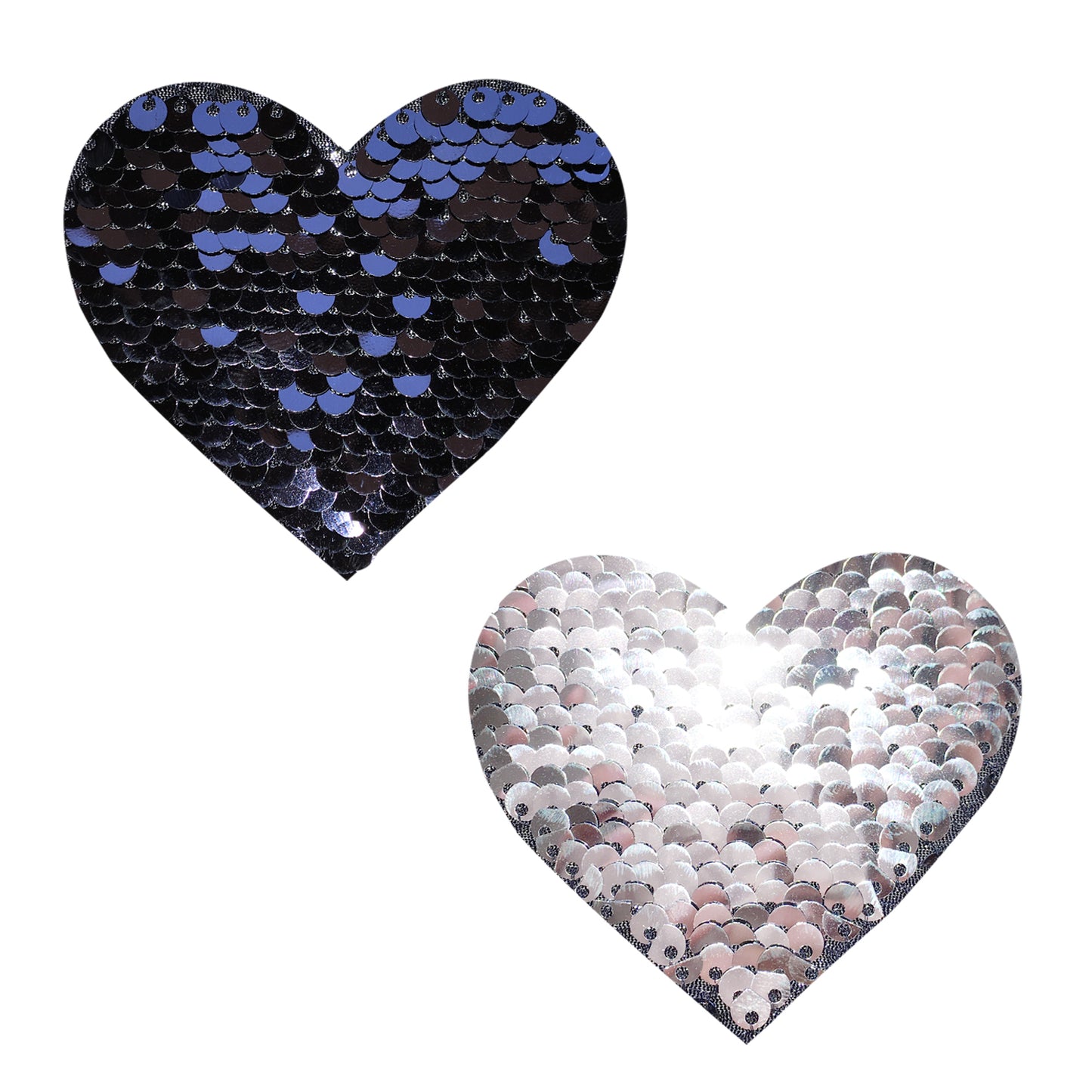 Sequin Medusa Magic Flip Black to Silver I Heart U Nipztix Pasties