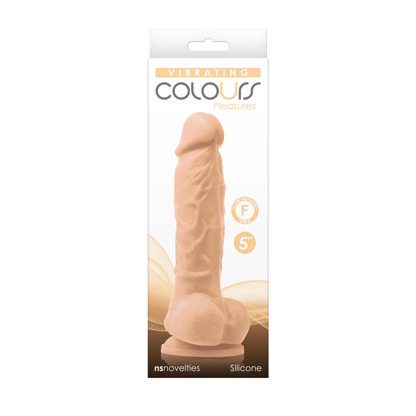 Colours - Pleasures - Vibrating - 5 Inch Dildo - White