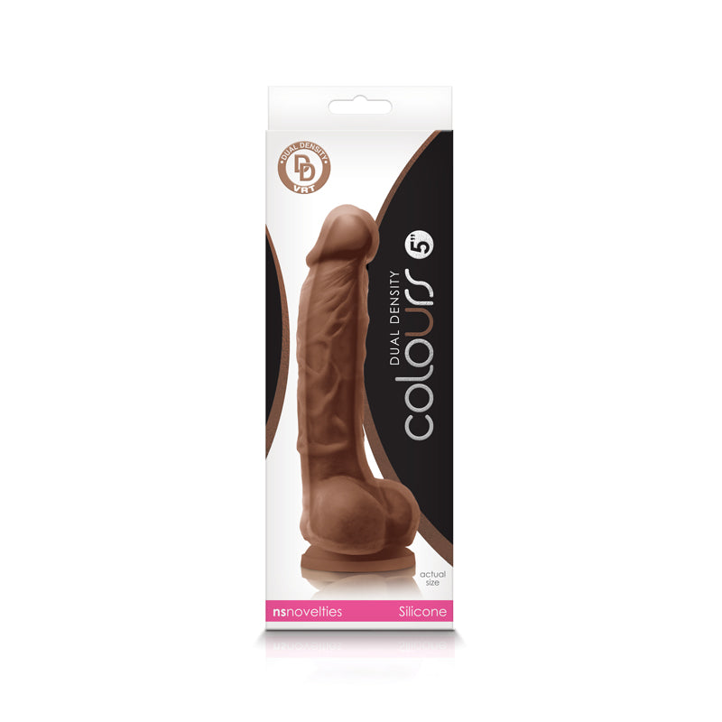 Colours - Dual Density - 5 Inch Dildo - Brown