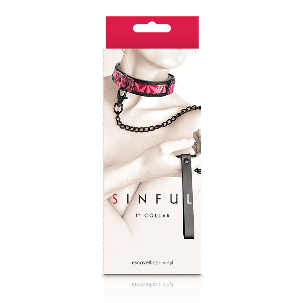 Sinful - 1 Inch Collar - Pink