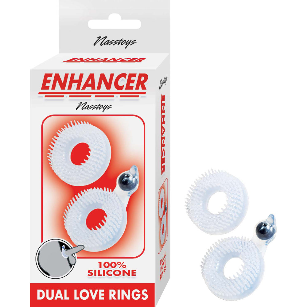 Enhancer Dual Love Rings - Clear