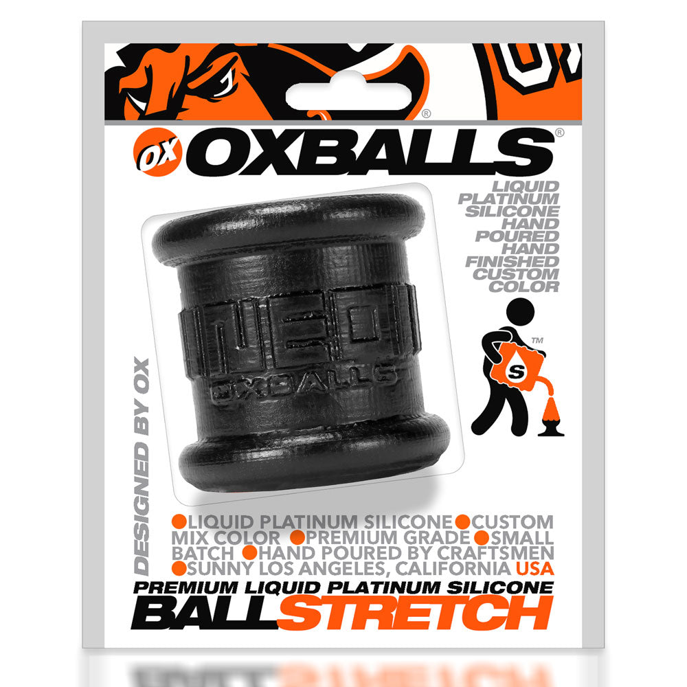 Neo 2 Inch Tall Ball Stretcher Squishy Silicone - Black