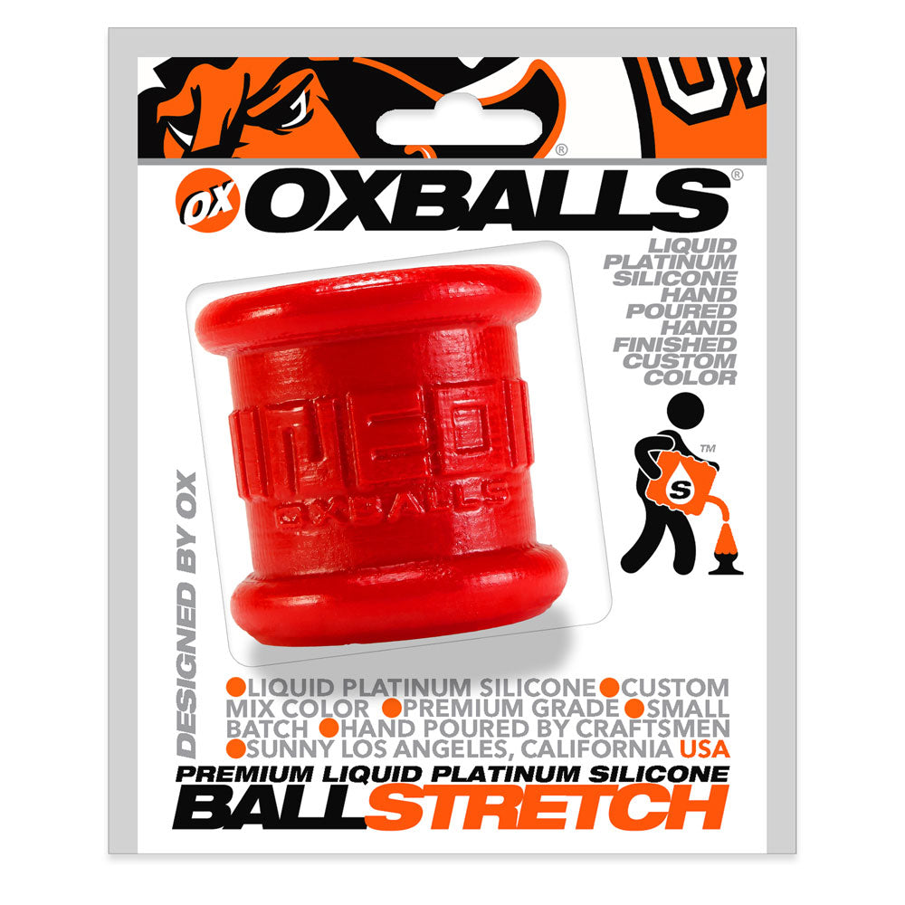 Neo 2 Inch Tall Ball Stretcher Squishy Silicone - Red