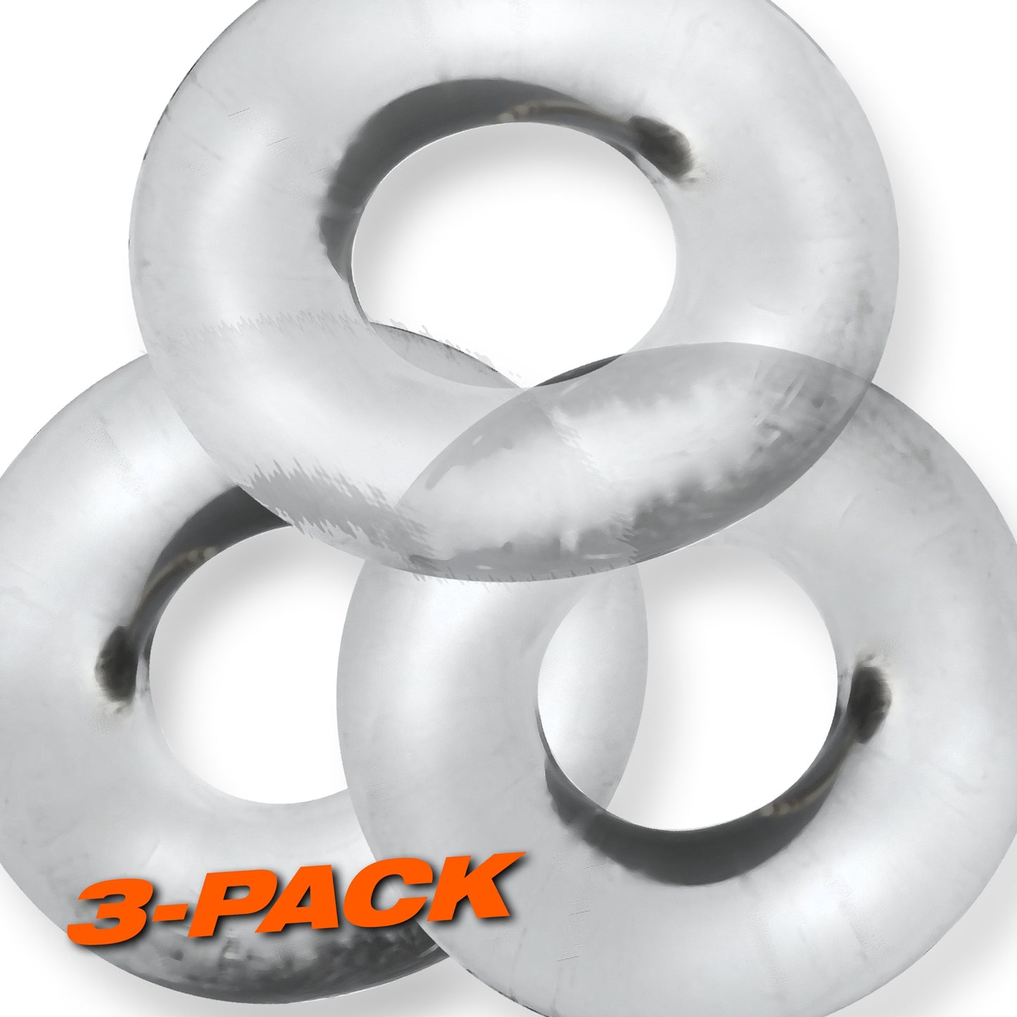 Fat Willy 3-Pack Jumbo C-Rings - Clear