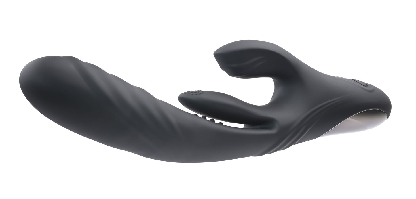 Playboy Pleasure - Rapid Rabbit - Vibrator - Black