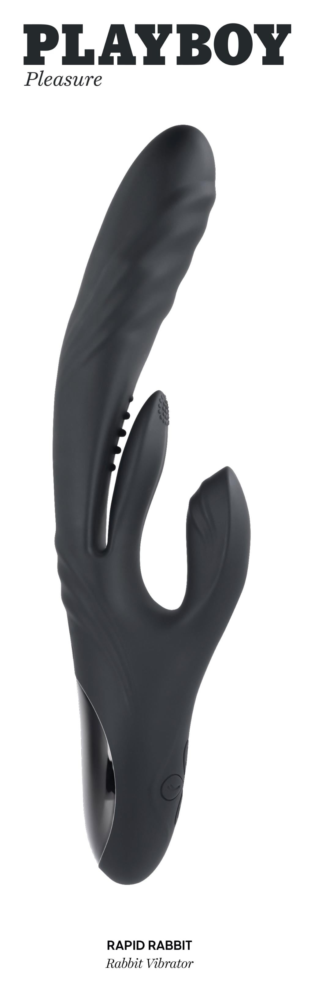 Playboy Pleasure - Rapid Rabbit - Vibrator - Black