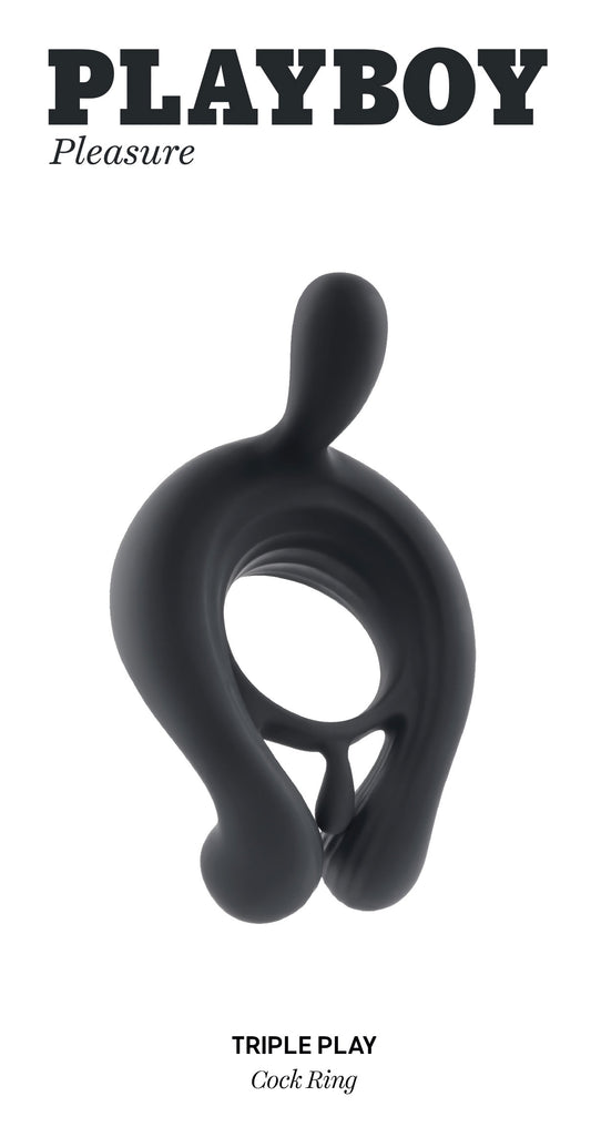 Playboy Pleasure - Triple Play - Cock Ring - Black