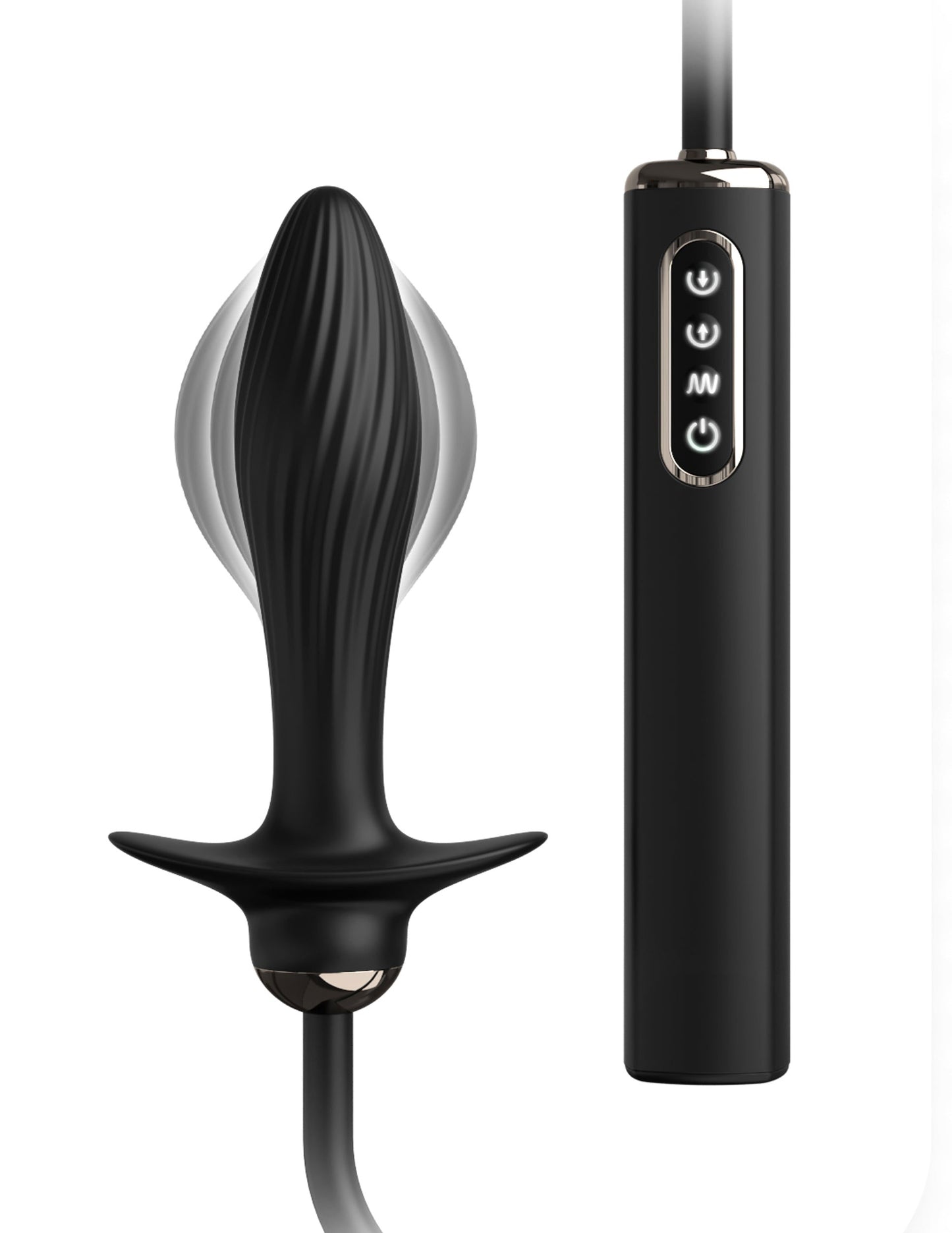 Anal Fantasy Elite Auto-Throb Inflatable Vibrating Plug - Black