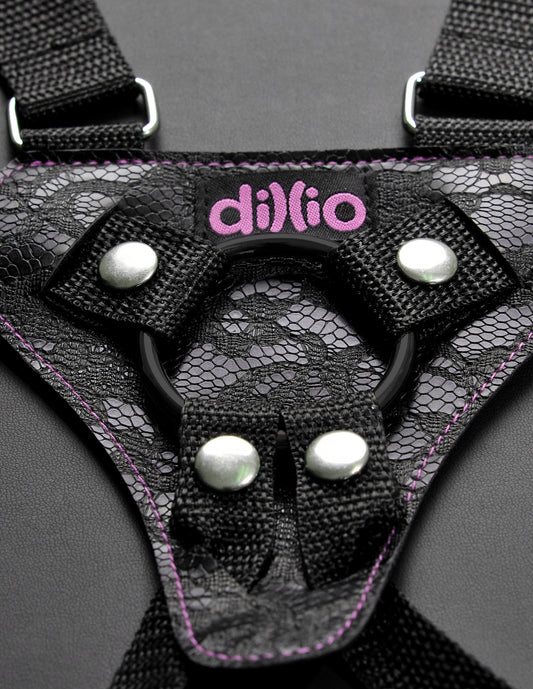 Dillio Pink - 6 Inch Strap-on Suspender Harness Set