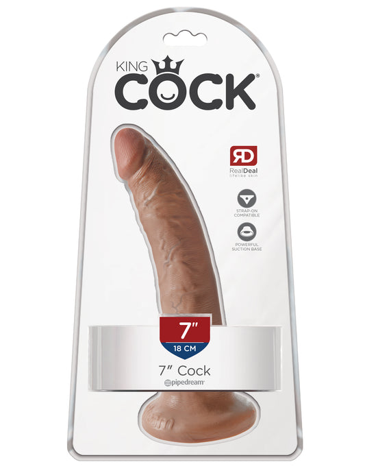 King Cock 7 Inch Cock - Tan