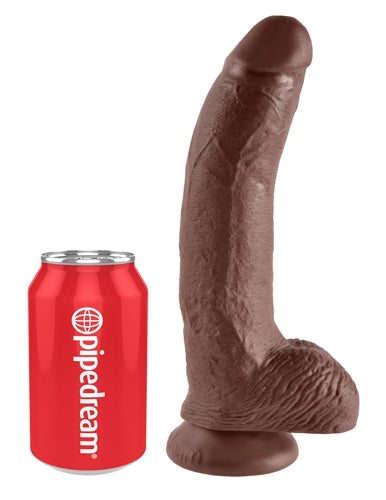 King Cock 9-Inch Cock With Balls - Brown