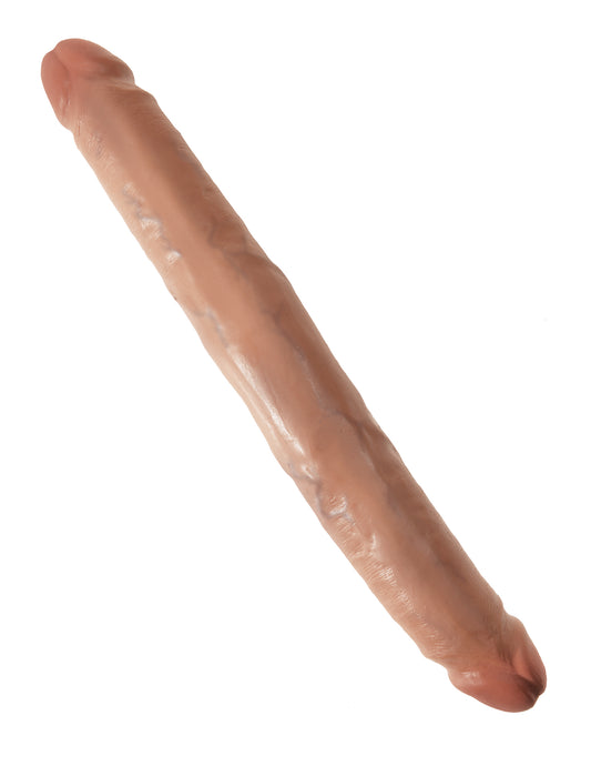 King Cock 12 Inch Slim Double Dildo - Tan