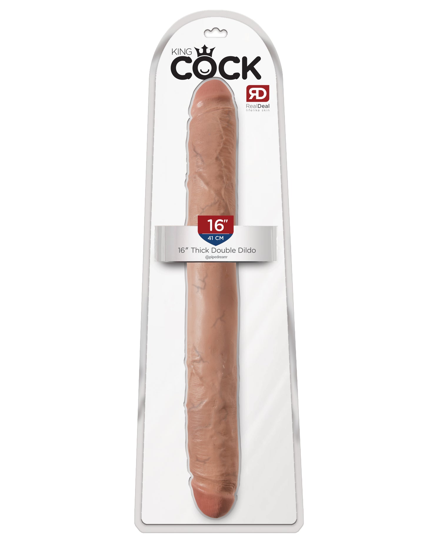 King Cock 16 Inch Thick Double Dildo - Tan