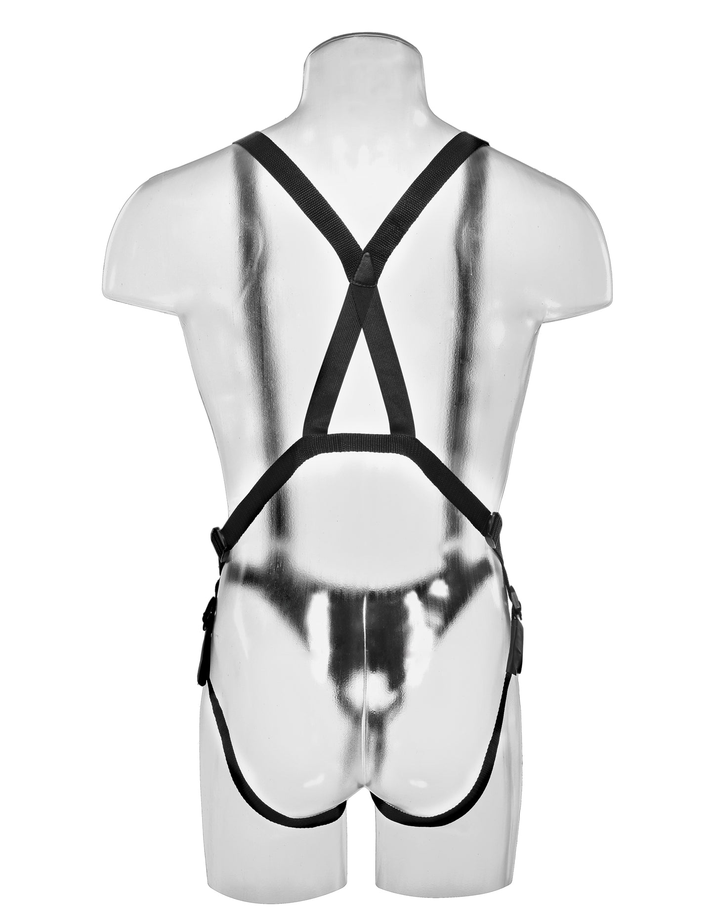 King Cock 11 Inch Hollow Strap on Suspender System - Flesh