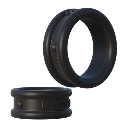 Fantasy C-Ringz Max Width Silicone Rings - Black