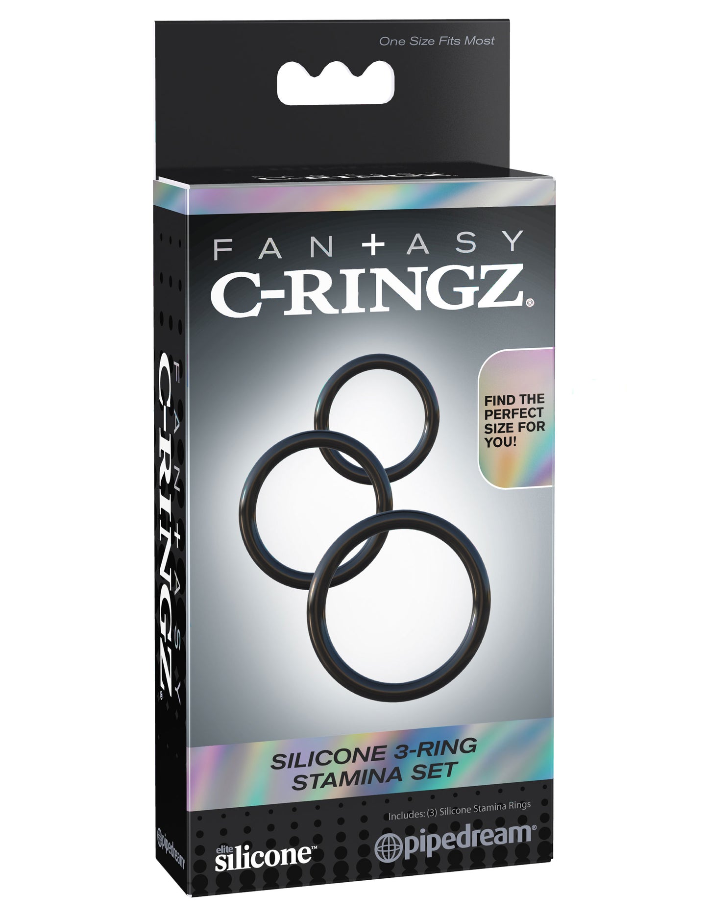 Fantasy C-Ringz Silicone Ring Stamina Set - Black