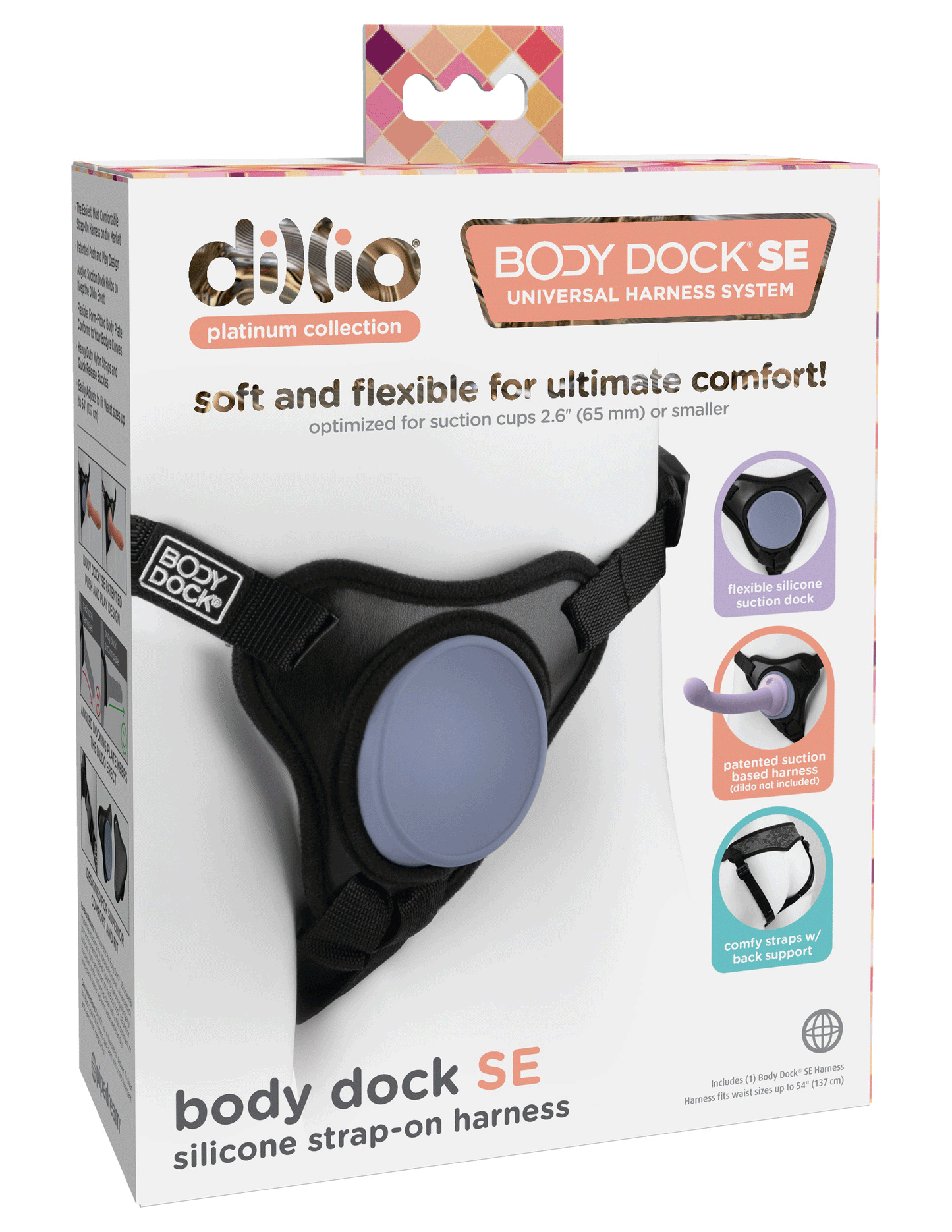 Dillio Platinum Body Dock Se Universal Strap-on Harness - Black