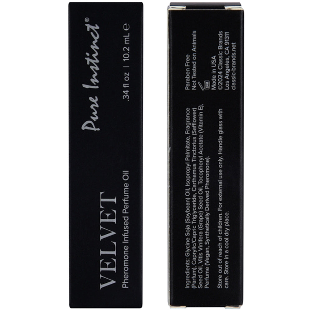 Pure Instinct Pheromone Fragrance Oil Velvet Roll on 10.2 ml 0.34 ml