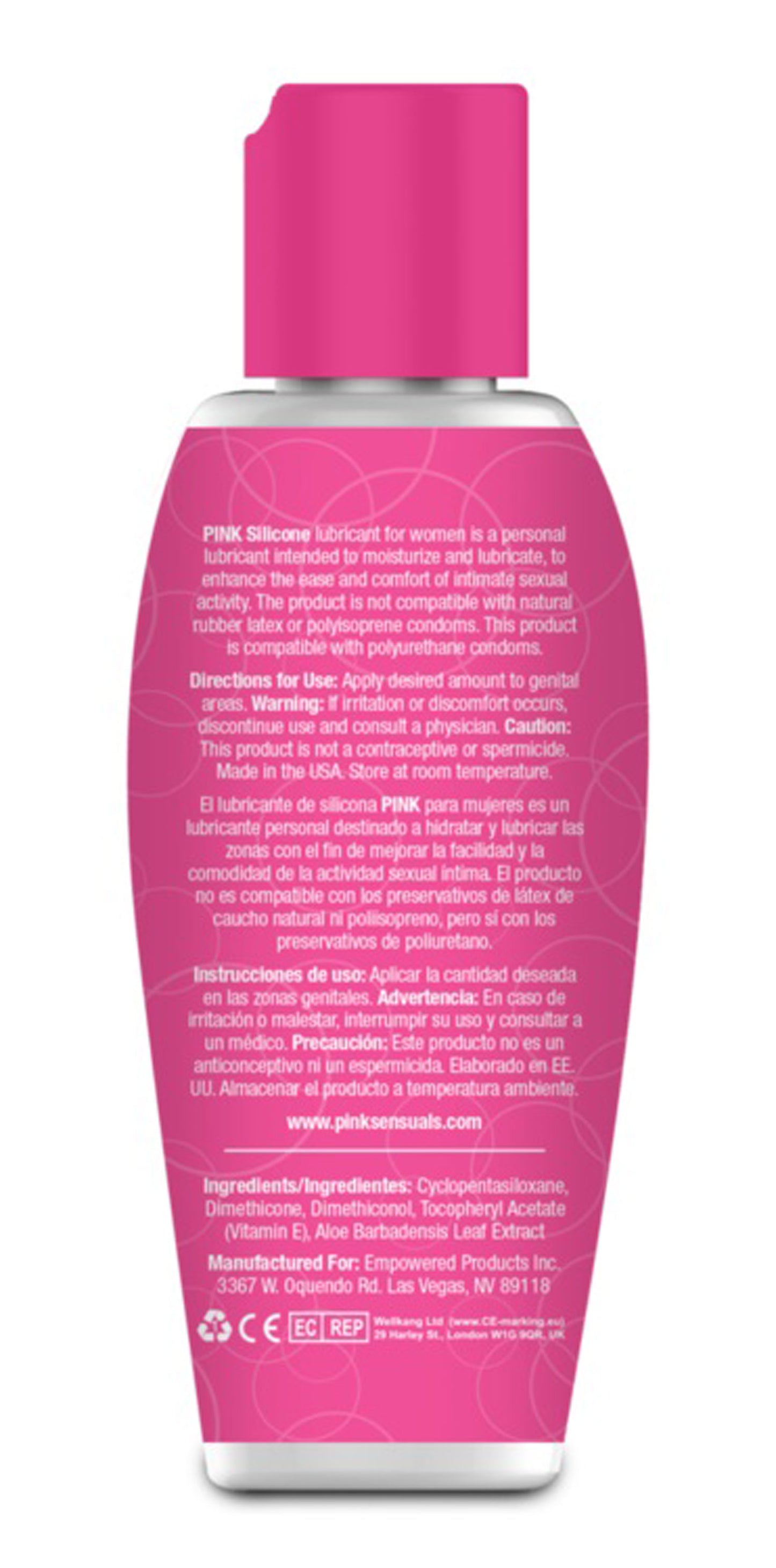 Pink - Silicone Lubricant - 2.8 Oz / 80 ml