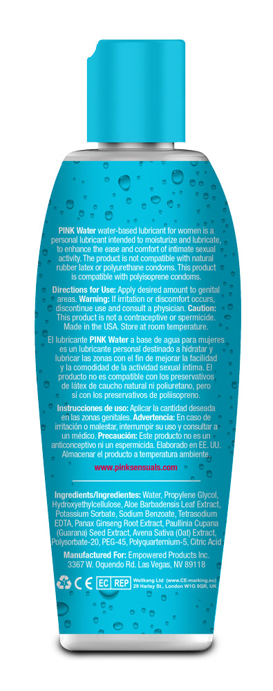 Pink Water Based Lubricant for Women - 4.7 Oz. / 140 ml